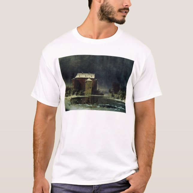Spökat hus i snön, 1848 t shirt (Framsida)