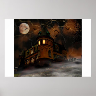Spökat hus poster