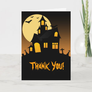 Spökat kort för husHalloween tack