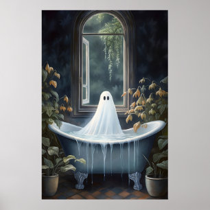 Spökbadkar Porträtt Tryck, Kuslig Höst (Digital Poster