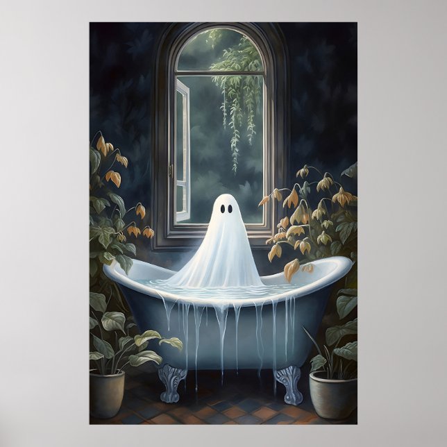 Spökbadkar Porträtt Tryck, Kuslig Höst (Digital Poster (Framsidan)