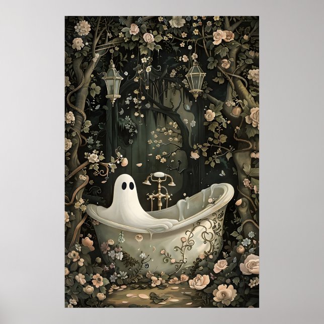 Spökbadkar Porträtt Tryck, Mörk Akademi Poster (Framsidan)