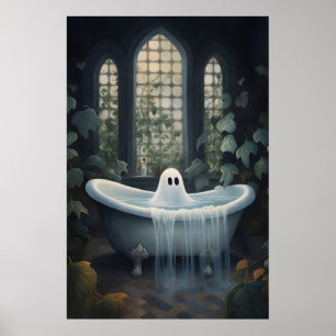 Spökbadkar Porträtt Tryck, Mörk Akademi Poster