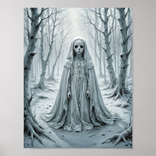 Spökbarn i kall vinter poster (Framsidan)
