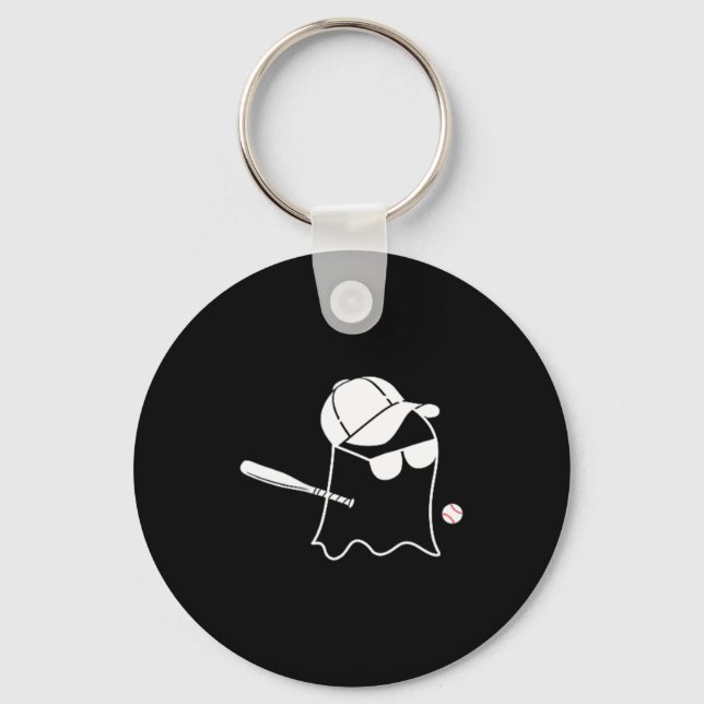 Spökbaseboll Halloween-kostym Rolig baseboll Nyckelring (Framsida)