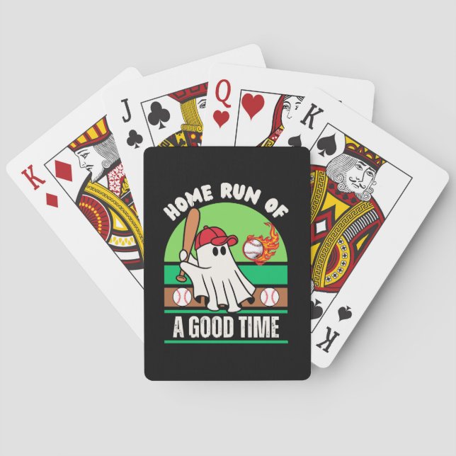 Spökbasebollspelare Halloween Casinokort (Baksidan)