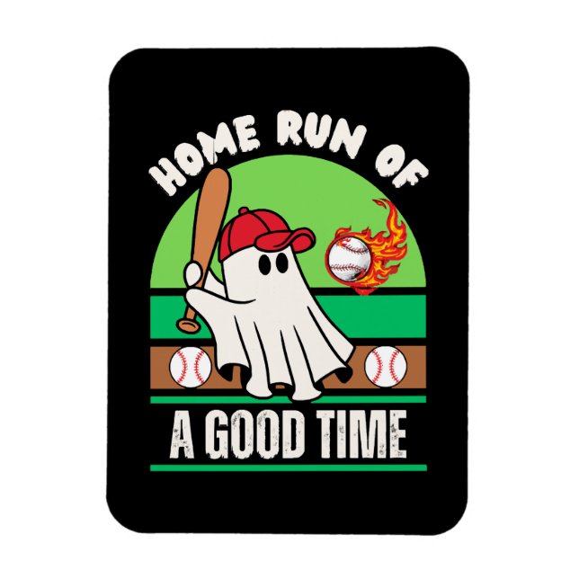 Spökbasebollspelare Halloween Magnet (Vertikal)