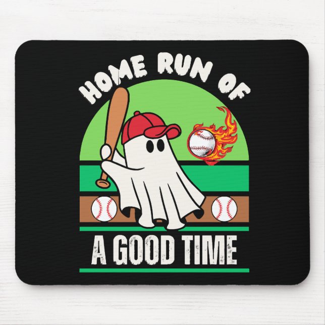 Spökbasebollspelare Halloween Musmatta (Framsidan)