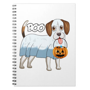 Spökbeagle Halloween Hund Anteckningsbok