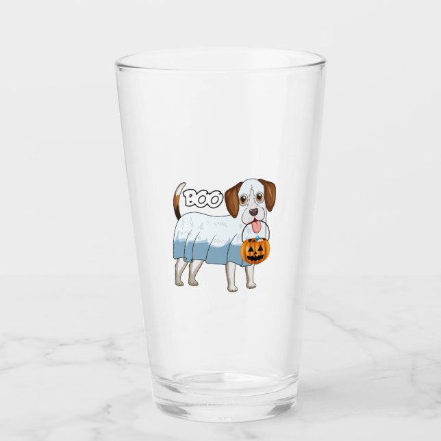 Spökbeagle Halloween Hund Glaskopp (Framsida)