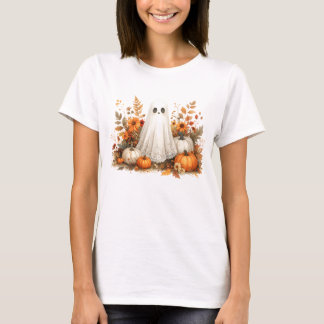 Spökblommor i spets t shirt