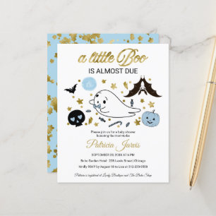 Spökbudget Halloween Baby Shower-inbjudan