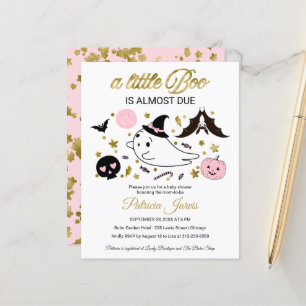 Spökbudget Halloween Baby Shower-inbjudan