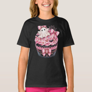 “Spökcupcake” Söt Halloween T-shirt