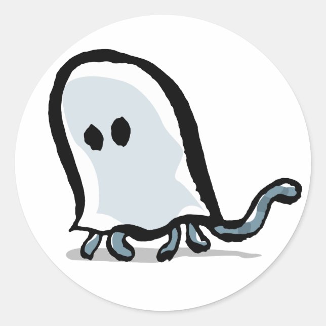 spökdjur runt klistermärke (Framsida)