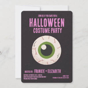 Spökdräkt Med Häxa Halloween Kostymfest Inbjudningar