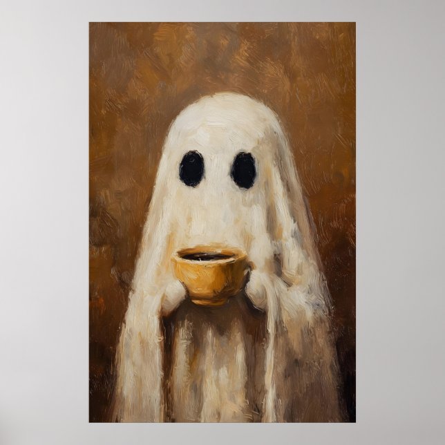 Spökdrycker Kaffeetryck Skräckgotisk Kök Poster (Framsidan)