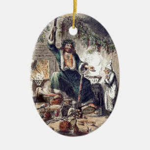 Spöke av julklapp med Scrooge Julgransprydnad Keramik