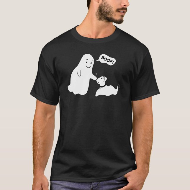 Spöke knuffar en hunds näsa t shirt (Framsida)