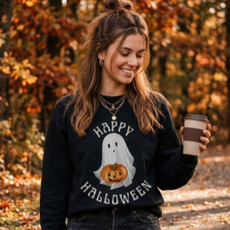 Spöke med pumpa Gott Halloween Svetttröja T Shirt