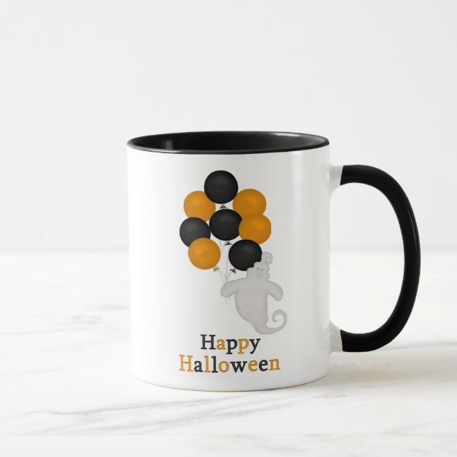 Spöke och ballonghappy halloweenmugg mugg (Höger)