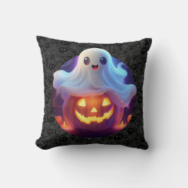 Spöke och pumpa Gott Halloween Kudde