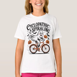 Spöke på cykel cyklopatisk och spiralformad t shirt