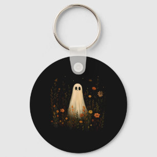 Spöke på en blomsteräng Halloween höst design Nyckelring