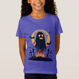 Spöke på en hemsökt kyrkogård med fullmåne t shirt