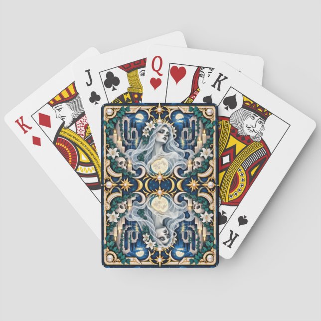 Spöke, pappersklippt monster casinokort (Baksidan)