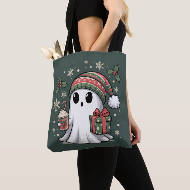 Spöke Santa jul semester Xmas Halloween spöke Tygkasse (Närbild)