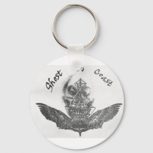 Spöke som seglar utmed kusten spökefraktkeychain nyckelring