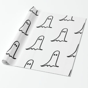 SPÖKE som slår in papper FÖR HALLOWEEN Presentpapper