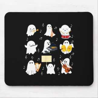 Spöke som spelar musikinstrument Halloweenmusik Musmatta