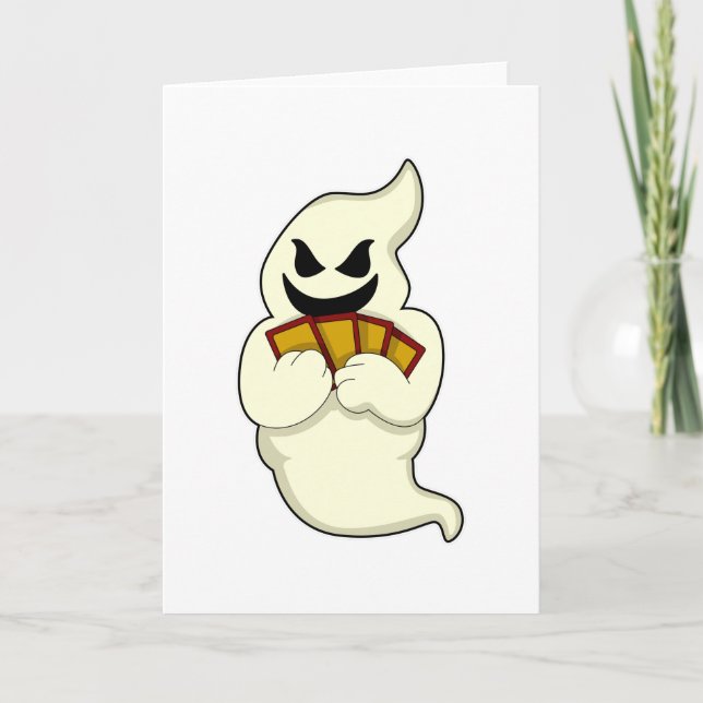 Spöke som spelar poker med pokerkort kort (Framsida)