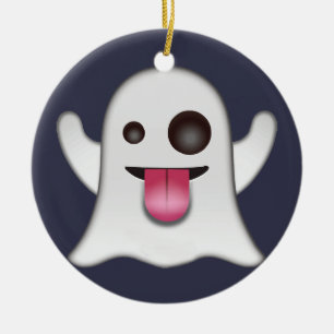 Spökeemoji Julgransprydnad Keramik