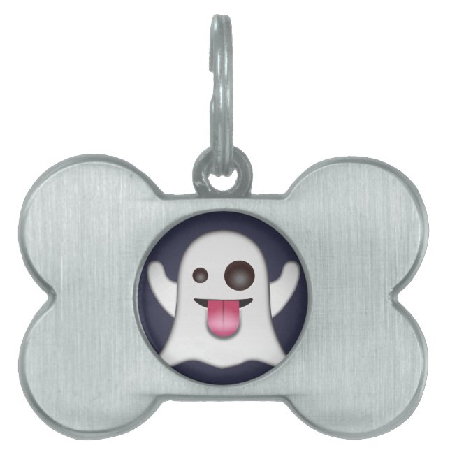 Spökeemoji Namnbricka Husdjur (Framsidan)