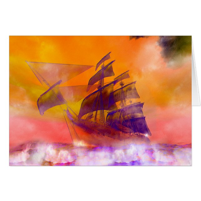 Spökefrakt Hälsningskort (Framsidan Horizontal)