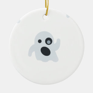 spökemoji julgransprydnad keramik