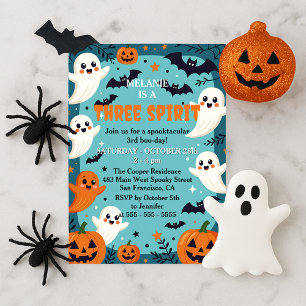 Spöken 3 Spirit Boo Day Halloween Birthday Inbjudningar