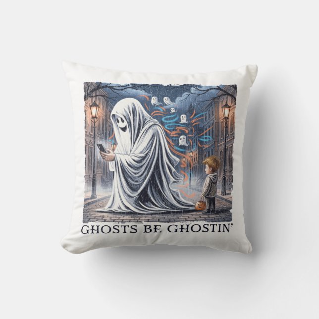 Spöken Be Ghostin" Kudde (Framsida)