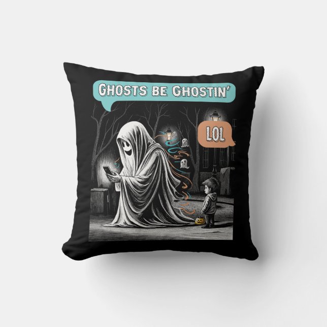 Spöken Be Ghostin’ LOL Kudde (Framsida)