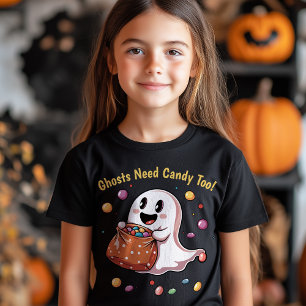 Spöken behöver också godis! Halloween Boy Girl T Shirt