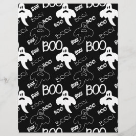 Spöken Black & White Halloween mönstrad Papper