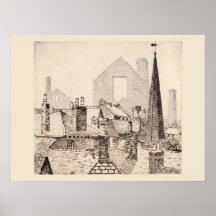 Spöken Cornwall Tryck, Eleanor M Hughes Re-Strike 