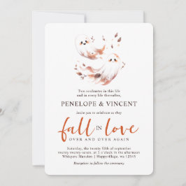 Spöken faller i Kärlek bröllopsinbjudan Inbjudningar