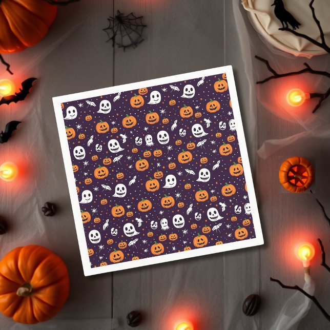 Spöken, Ghouls och Pumpkins Halloween fest Pappersservett (Skapare uppladdad)