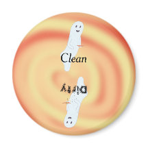 Spöken gult orange snurra smutsad diskmaskin