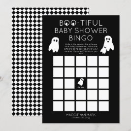 Spöken Halloween Boo-tiful Baby Shower Bingo Inbjudningar