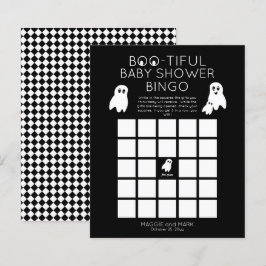 Spöken Halloween Boo-tiful Baby Shower Bingo Invit